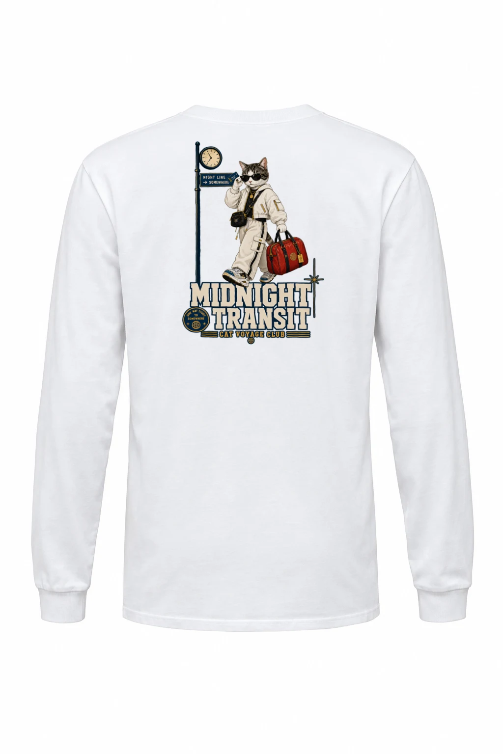 "Cat Voyage Club" Unisex Longsleeve T-shirt | Gildan 2400