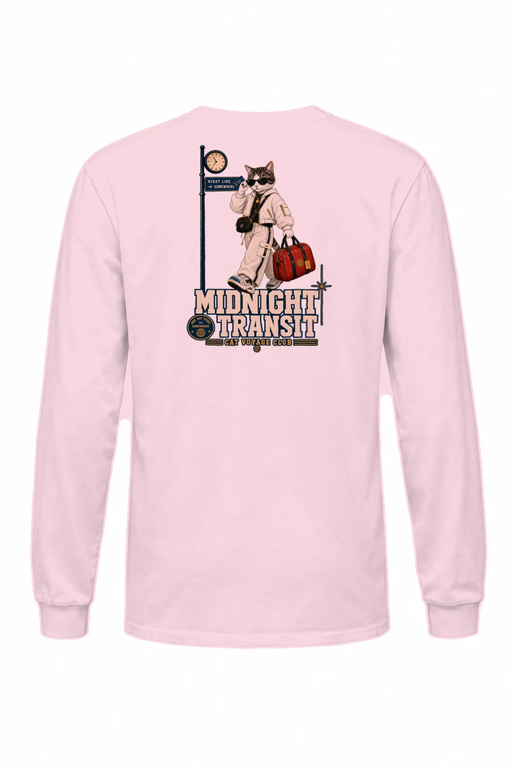 "Cat Voyage Club" Unisex Longsleeve T-shirt | Gildan 2400