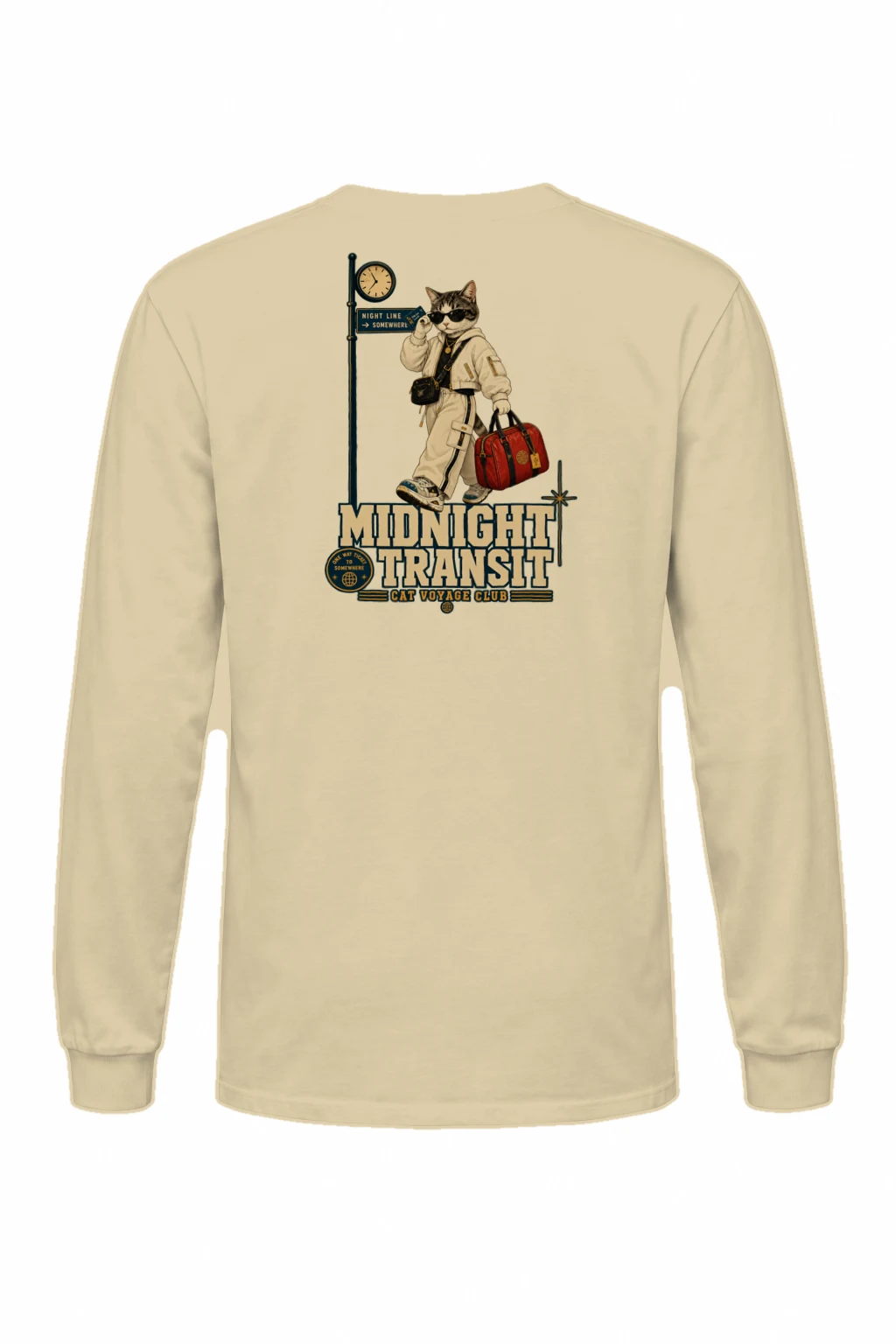 "Cat Voyage Club" Unisex Longsleeve T-shirt | Gildan 2400