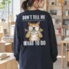 "Cat With Fish" Unisex Longsleeve T-shirt | Gildan 2400