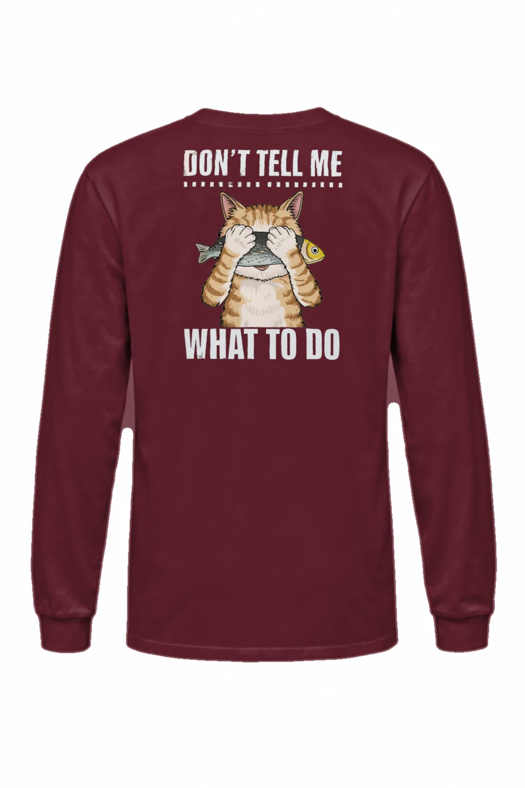 "Cat With Fish" Unisex Longsleeve T-shirt | Gildan 2400