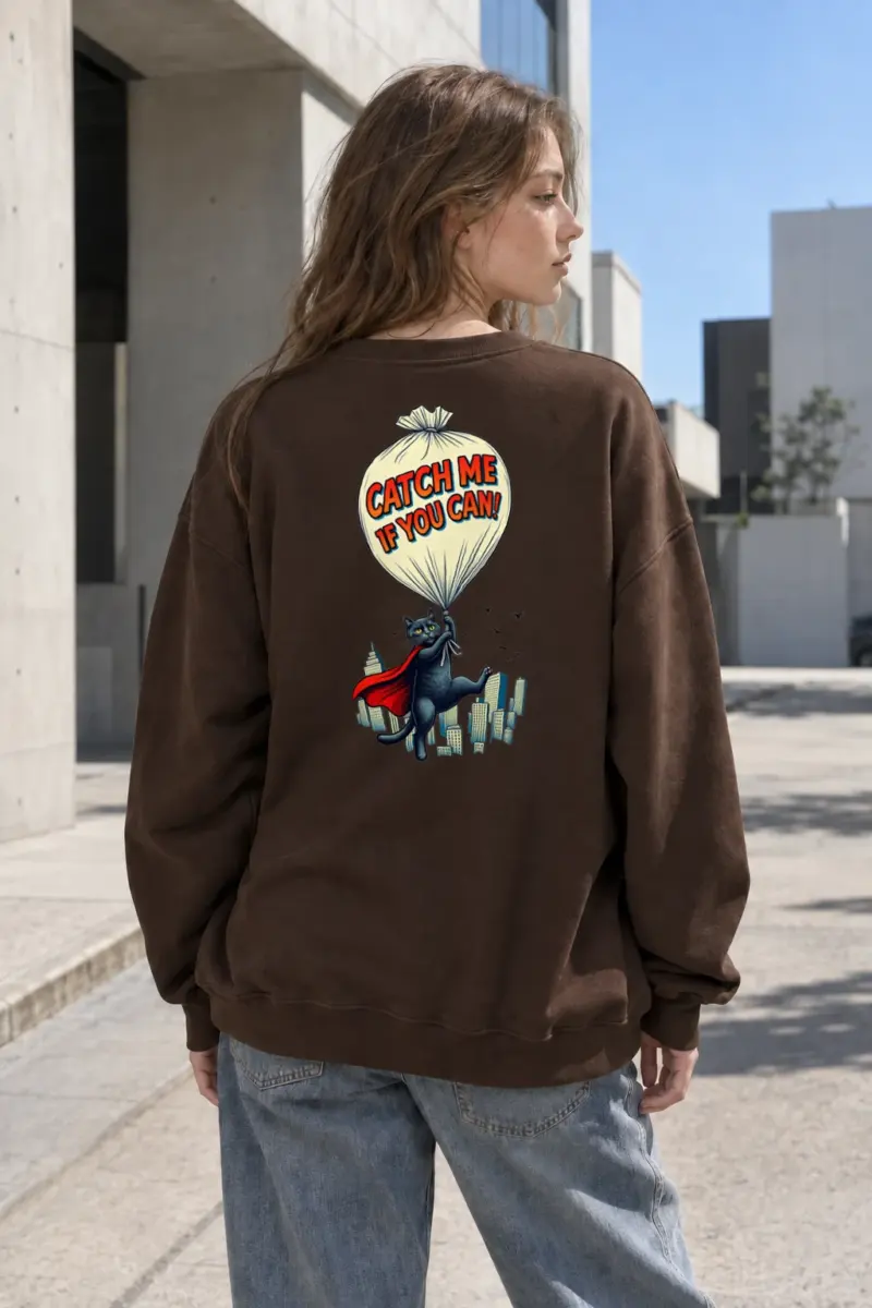"Catch Me If You Can" Heavy Blend Unisex Crewneck Sweatshirt | Gildan 18000