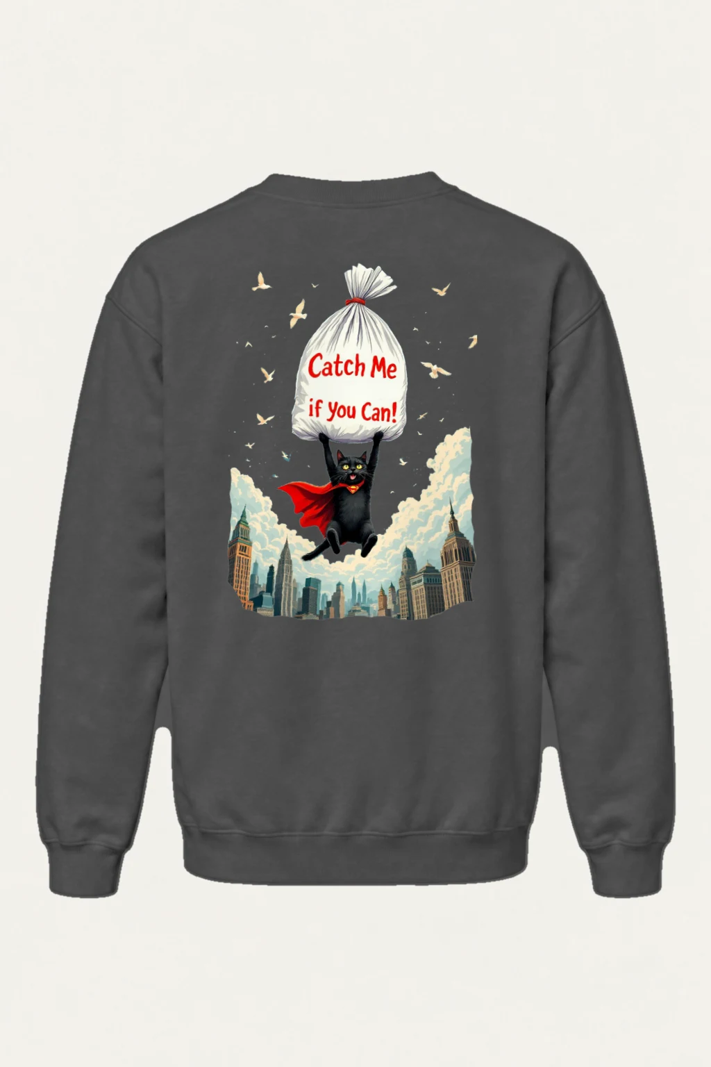 "Catch Me If You Can" Heavy Blend Unisex Crewneck Sweatshirt | Gildan 18000