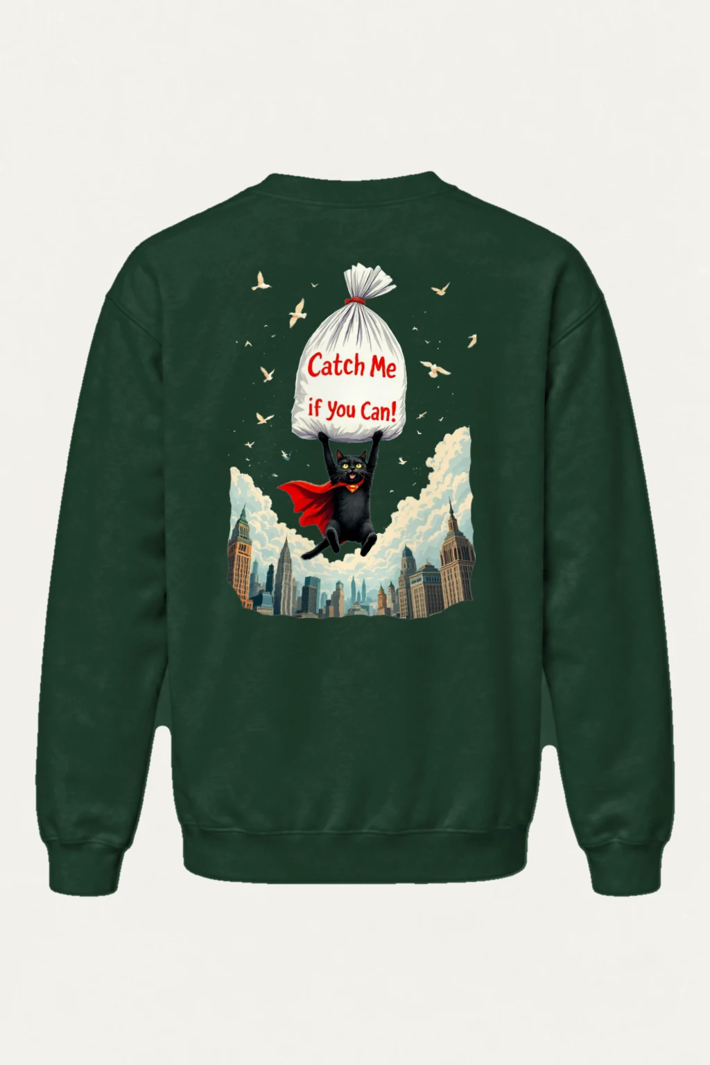 "Catch Me If You Can" Heavy Blend Unisex Crewneck Sweatshirt | Gildan 18000