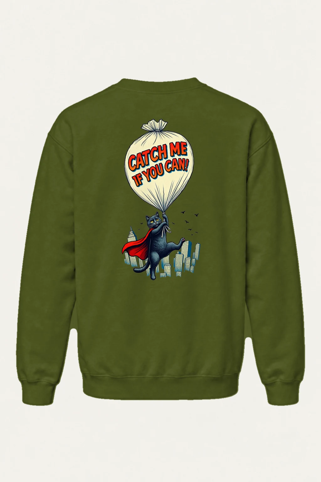"Catch Me If You Can" Heavy Blend Unisex Crewneck Sweatshirt | Gildan 18000
