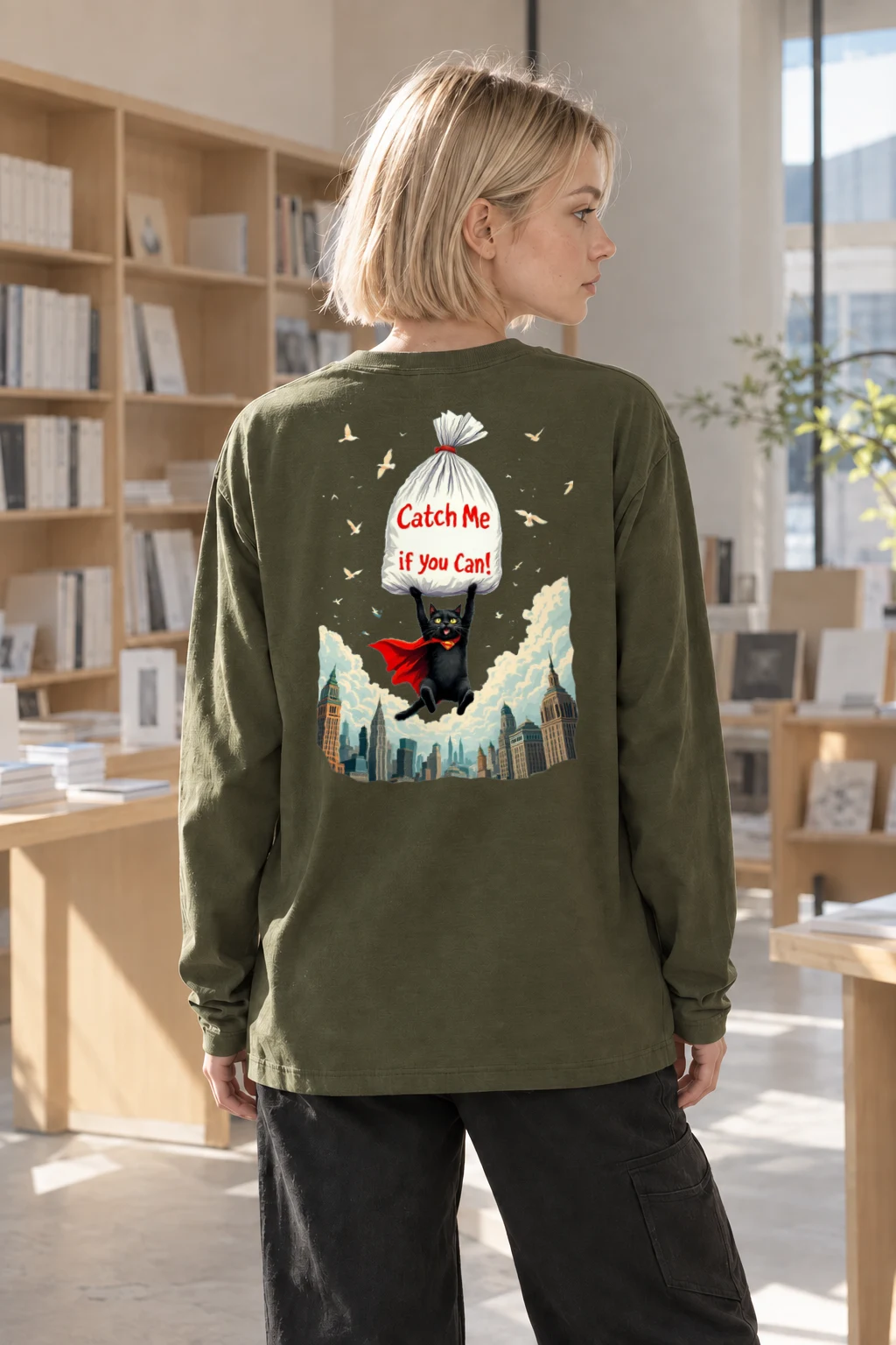 "Catch Me If You Can" Unisex Longsleeve T-shirt | Gildan 2400