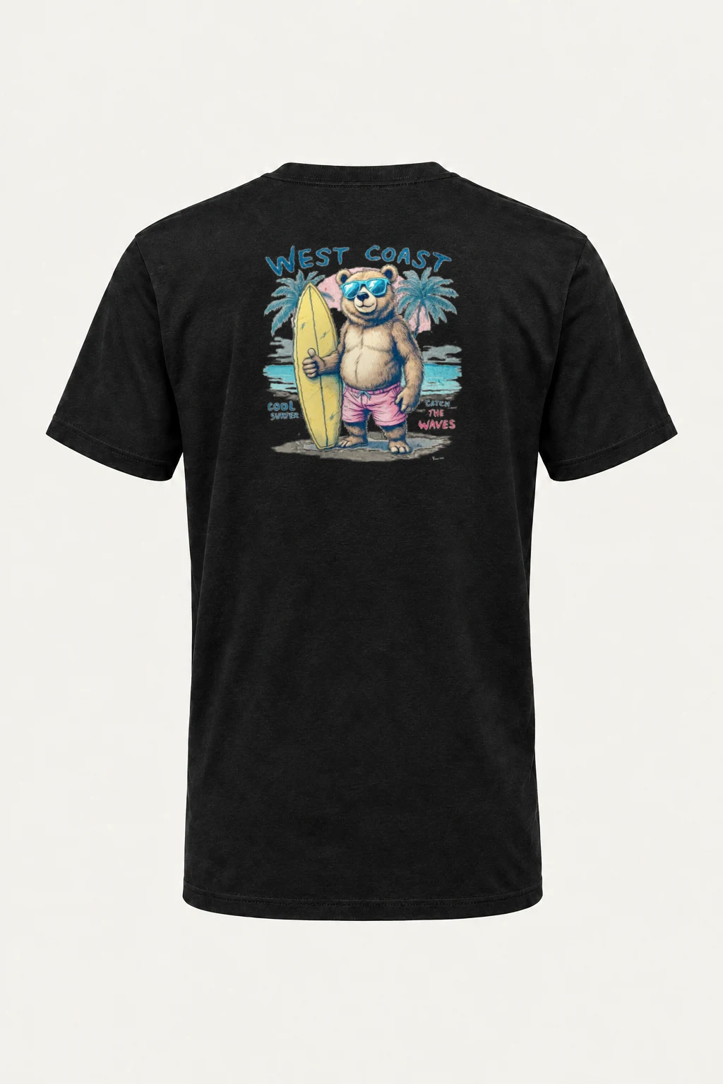 "Catch The Waves" Heavyweight Unisex Crewneck T-shirt | Gildan 5000