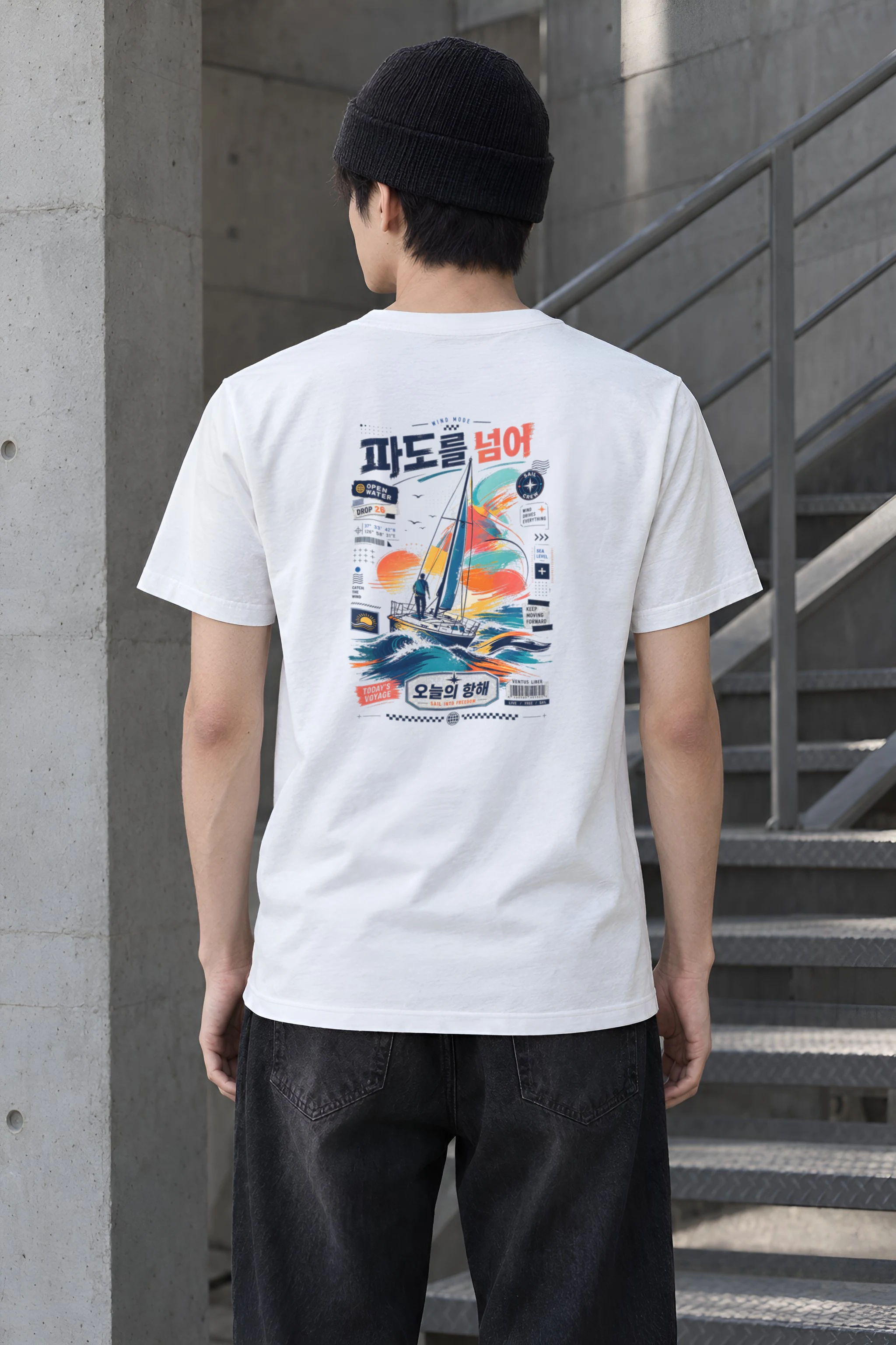 "Catch The Wind" Heavyweight Unisex Crewneck T-shirt