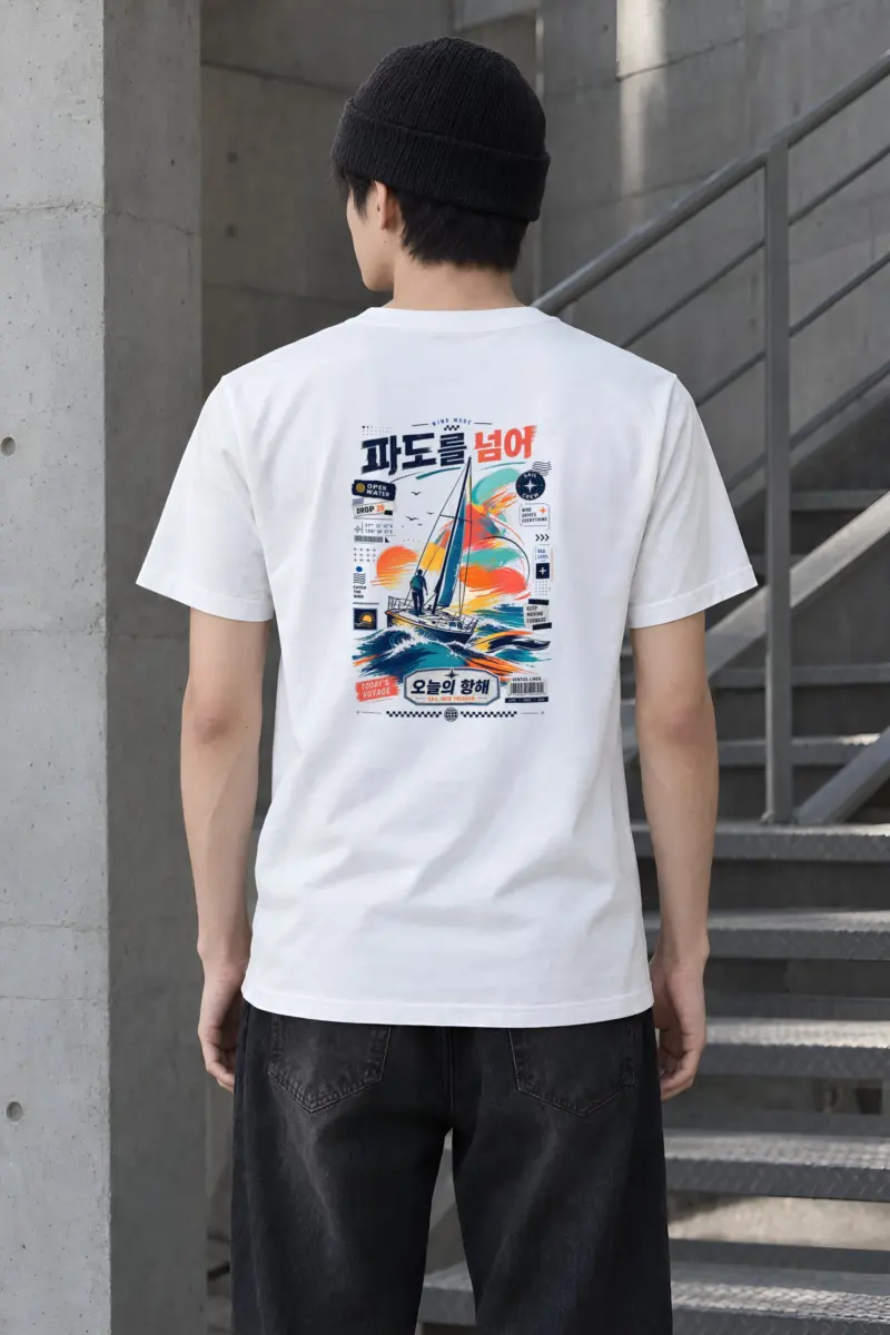 "Catch The Wind" Heavyweight Unisex Crewneck T-shirt