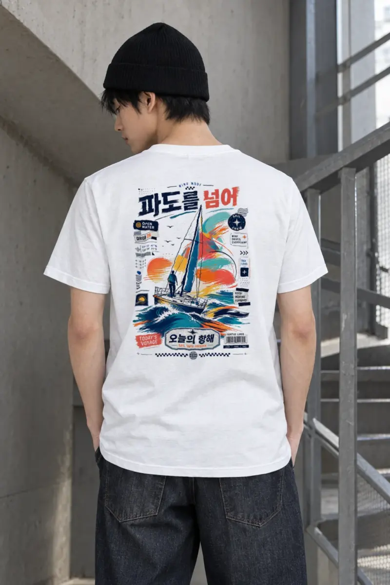 "Catch The Wind" Heavyweight Unisex Crewneck T-shirt | Gildan 5000