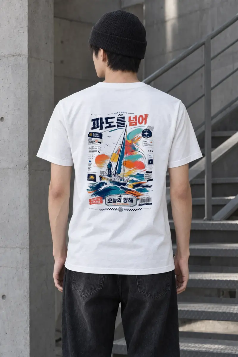 "Catch The Wind" Heavyweight Unisex Crewneck T-shirt