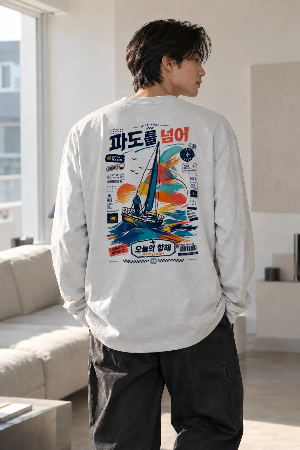 "Catch The Wind" Unisex Longsleeve T-shirt | Gildan 2400
