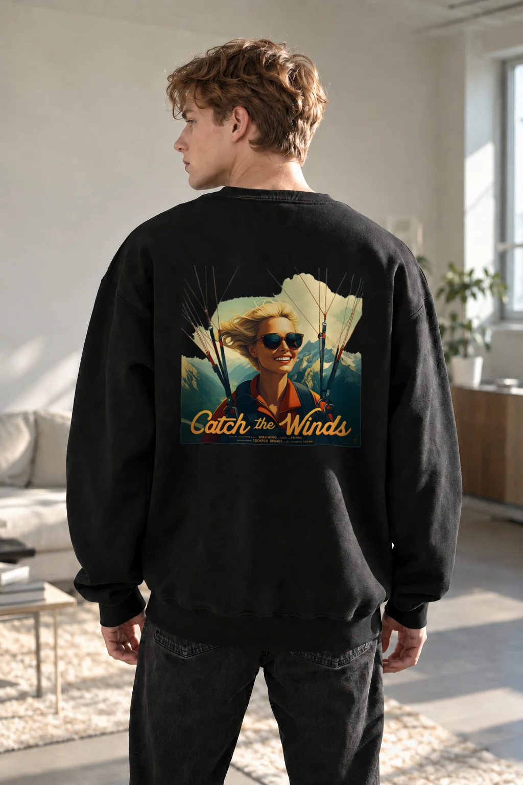"Catch The Winds" Heavy Blend Unisex Crewneck Sweatshirt | Gildan 18000