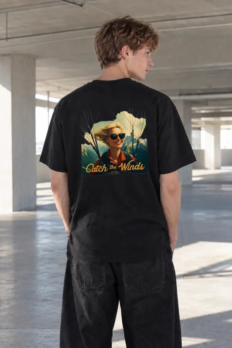 "Catch The Winds" Heavyweight Unisex Crewneck T-shirt | Gildan 5000