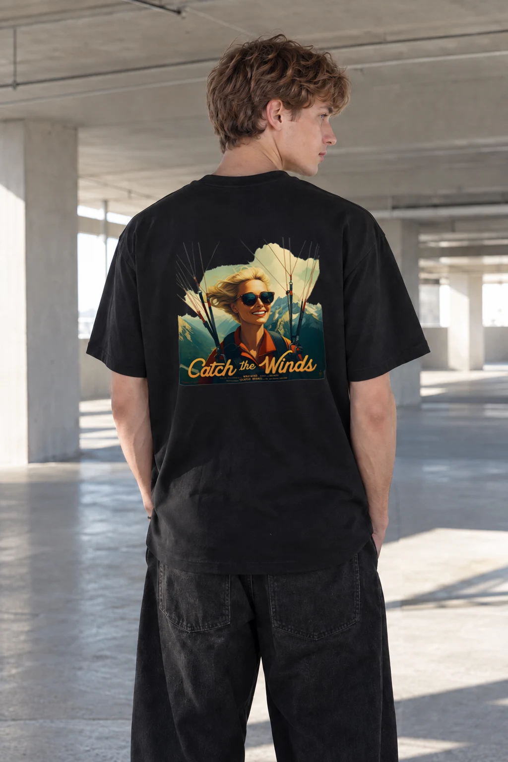 "Catch The Winds" Heavyweight Unisex Crewneck T-shirt | Gildan 5000