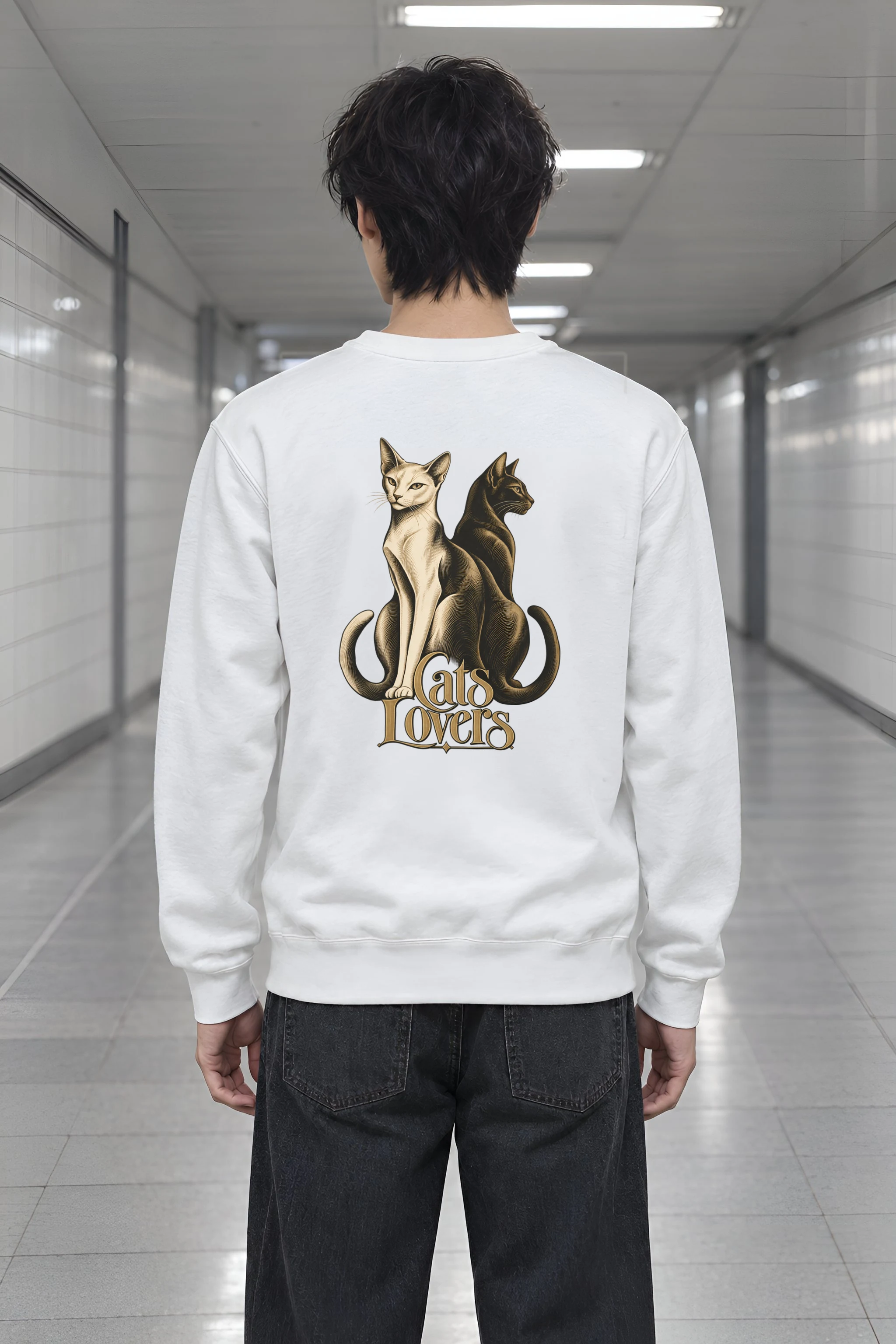 "Cats Lovers" Heavy Blend Unisex Crewneck Sweatshirt
