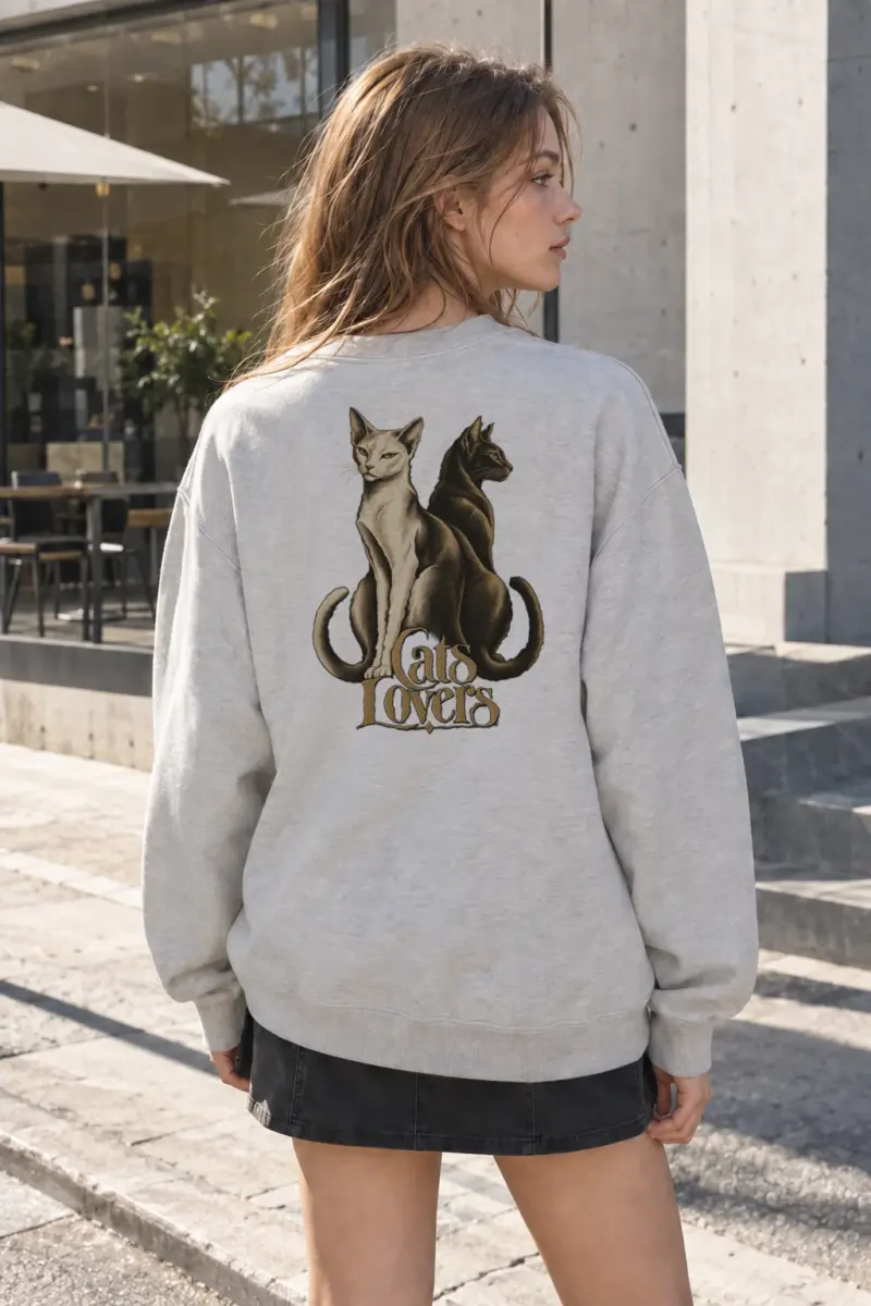"Cats Lovers" Heavy Blend Unisex Crewneck Sweatshirt | Gildan 18000