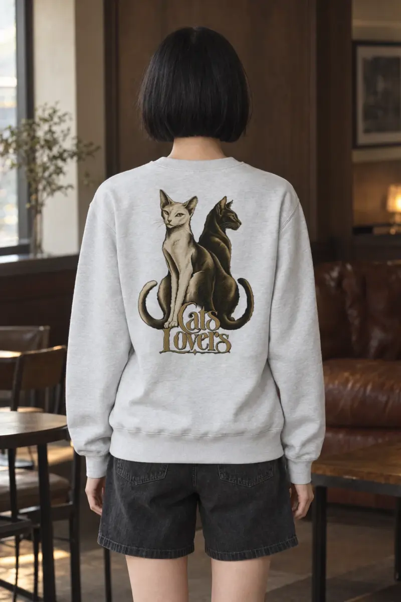 "Cats Lovers" Heavy Blend Unisex Crewneck Sweatshirt | Gildan 18000