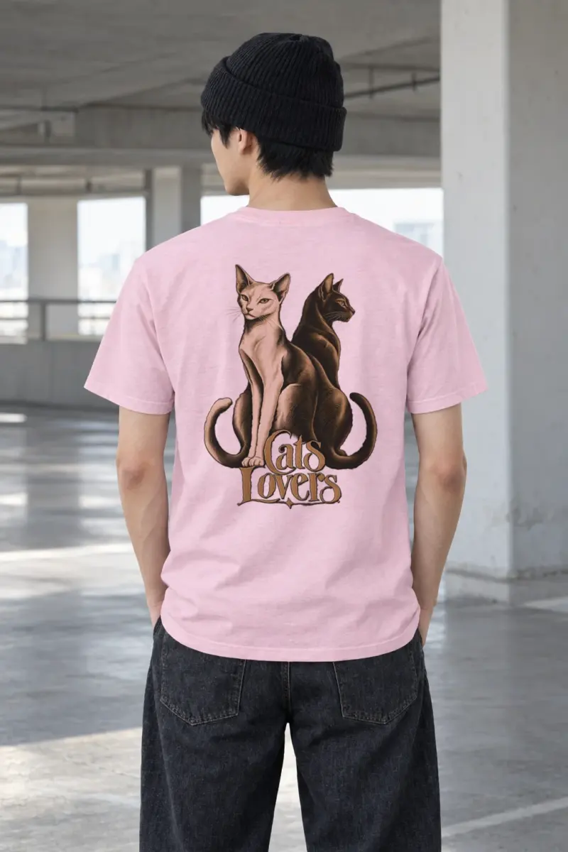 "Cats Lovers" Heavyweight Unisex Crewneck T-shirt | Gildan 5000