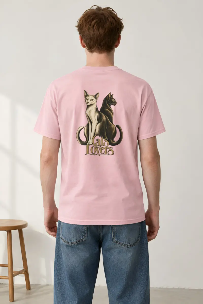 "Cats Lovers" Heavyweight Unisex Crewneck T-shirt