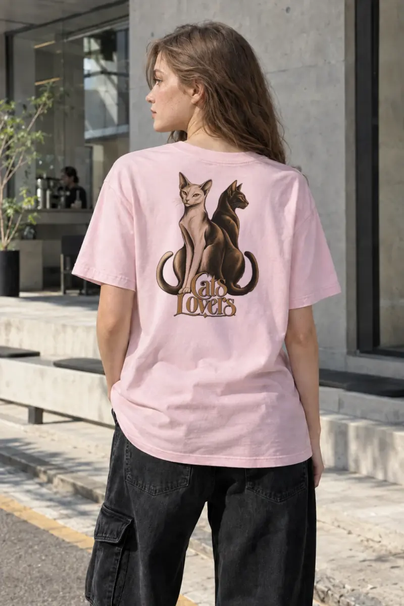 "Cats Lovers" Heavyweight Unisex Crewneck T-shirt | Gildan 5000