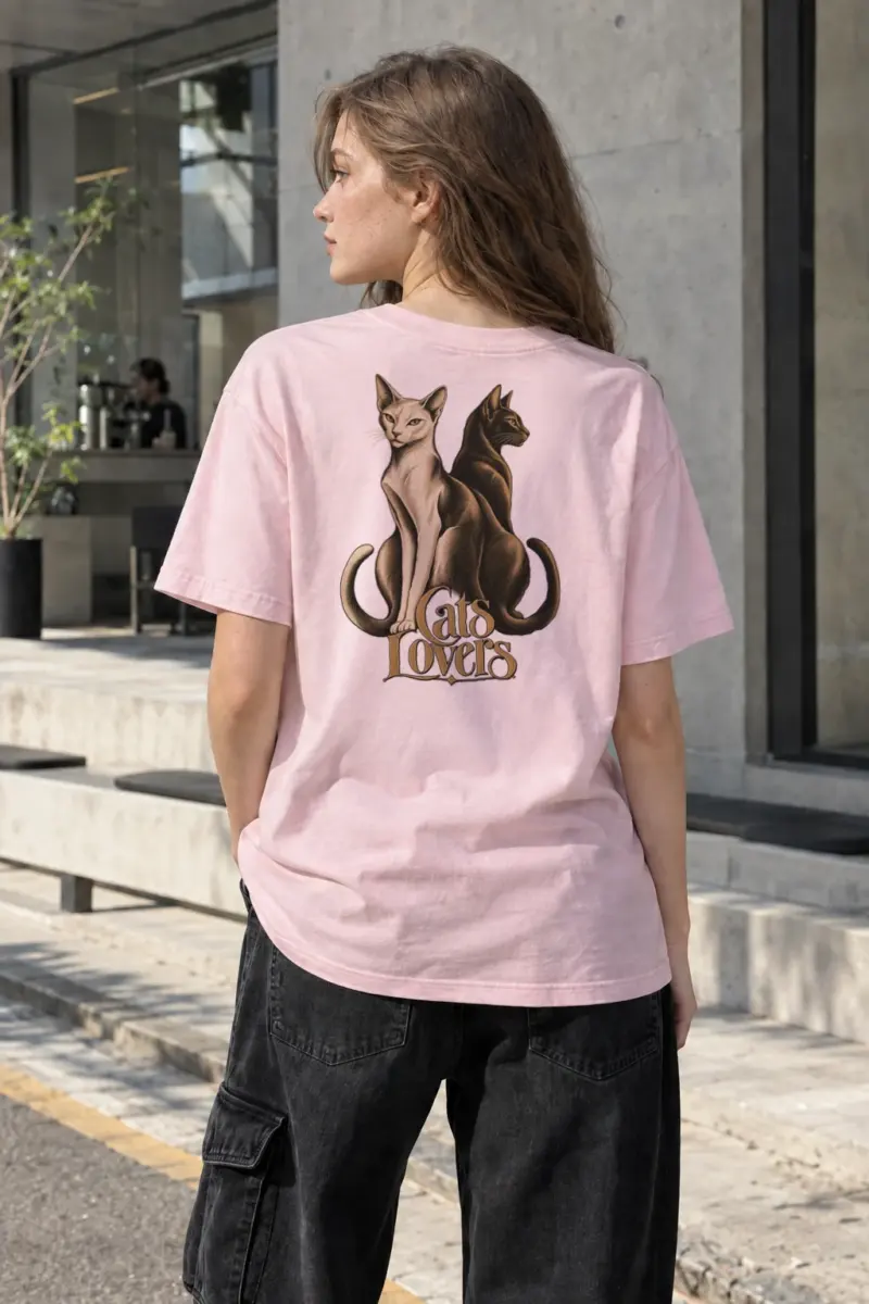 "Cats Lovers" Heavyweight Unisex Crewneck T-shirt | Gildan 5000