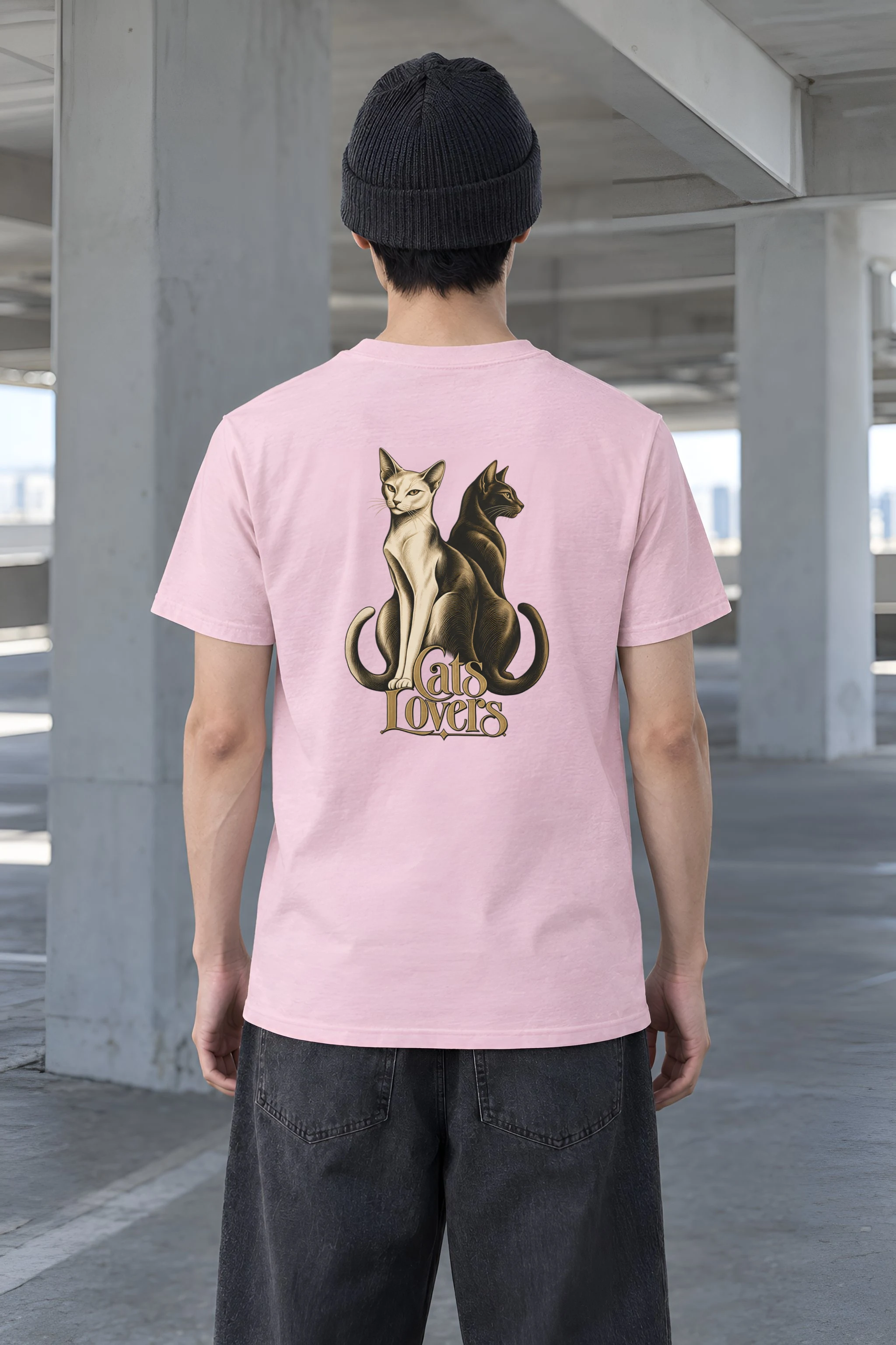 "Cats Lovers" Heavyweight Unisex Crewneck T-shirt