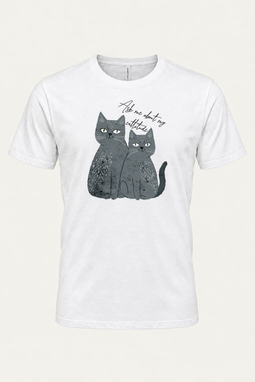 "Cattitude Cats" Heavyweight Unisex Crewneck T-shirt | Gildan 5000