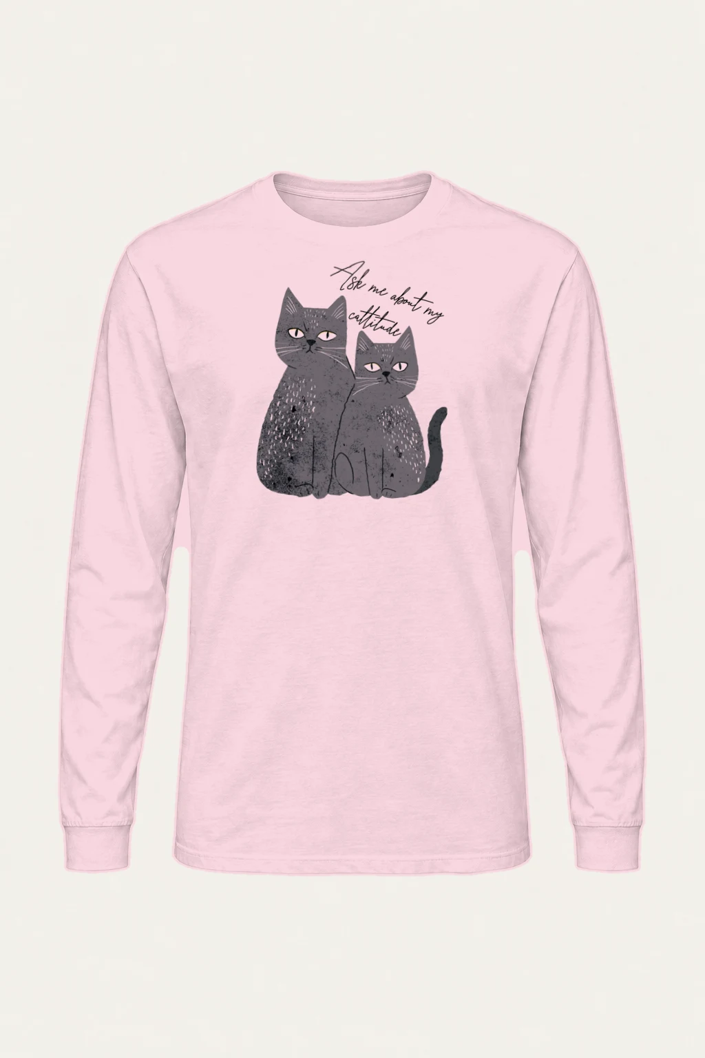 "Cattitude" Unisex Longsleeve T-shirt | Gildan 2400