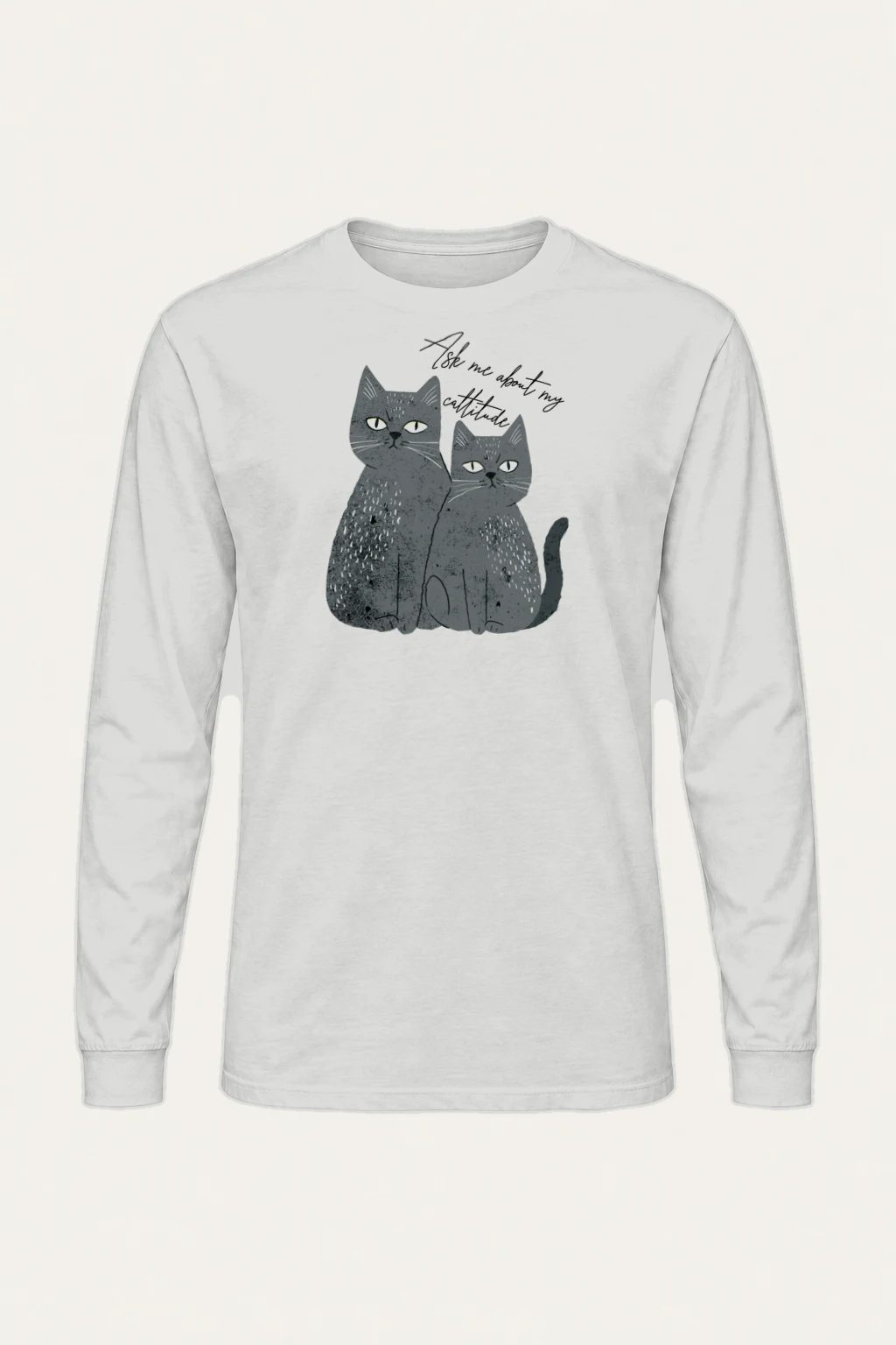 "Cattitude" Unisex Longsleeve T-shirt | Gildan 2400