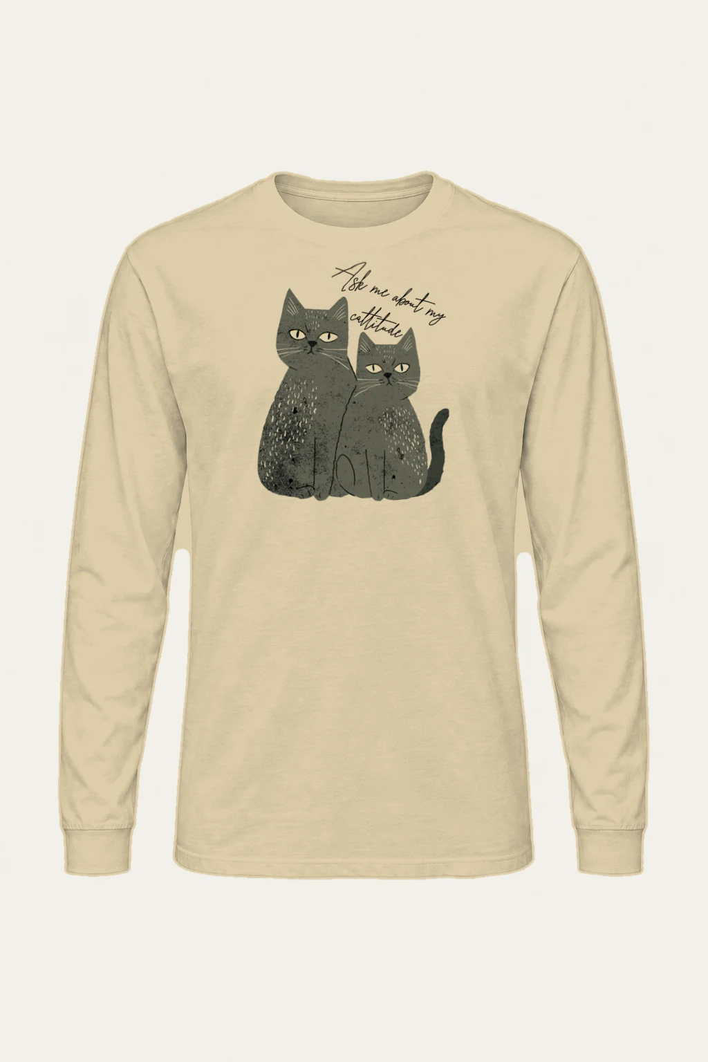 "Cattitude" Unisex Longsleeve T-shirt | Gildan 2400