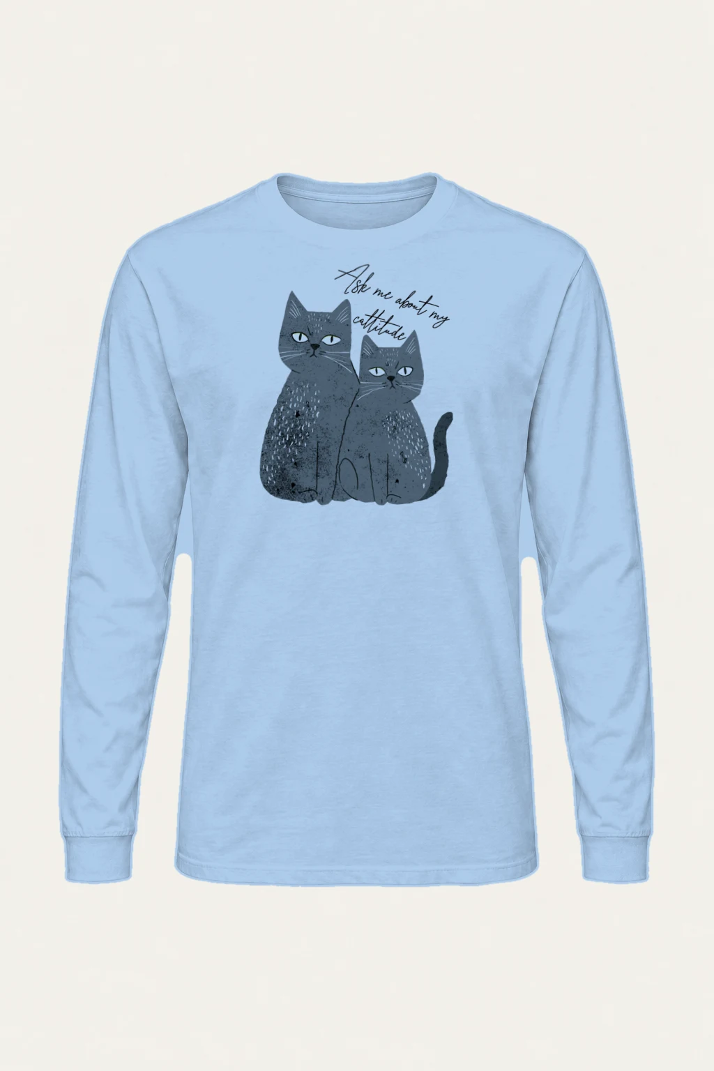 "Cattitude" Unisex Longsleeve T-shirt | Gildan 2400