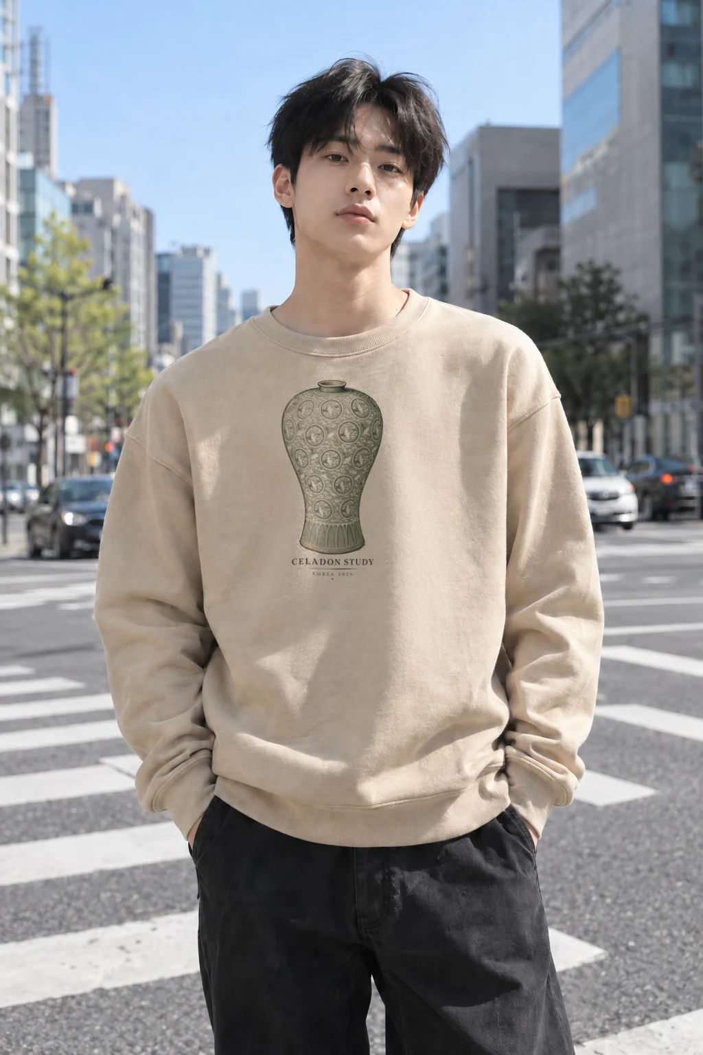 "Celadon Study" Heavy Blend Unisex Crewneck Sweatshirt | Gildan 18000