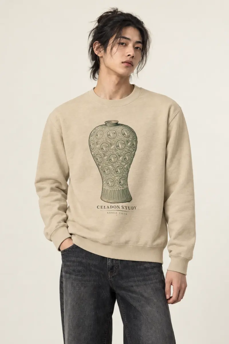 "Celadon Study" Heavy Blend Unisex Crewneck Sweatshirt