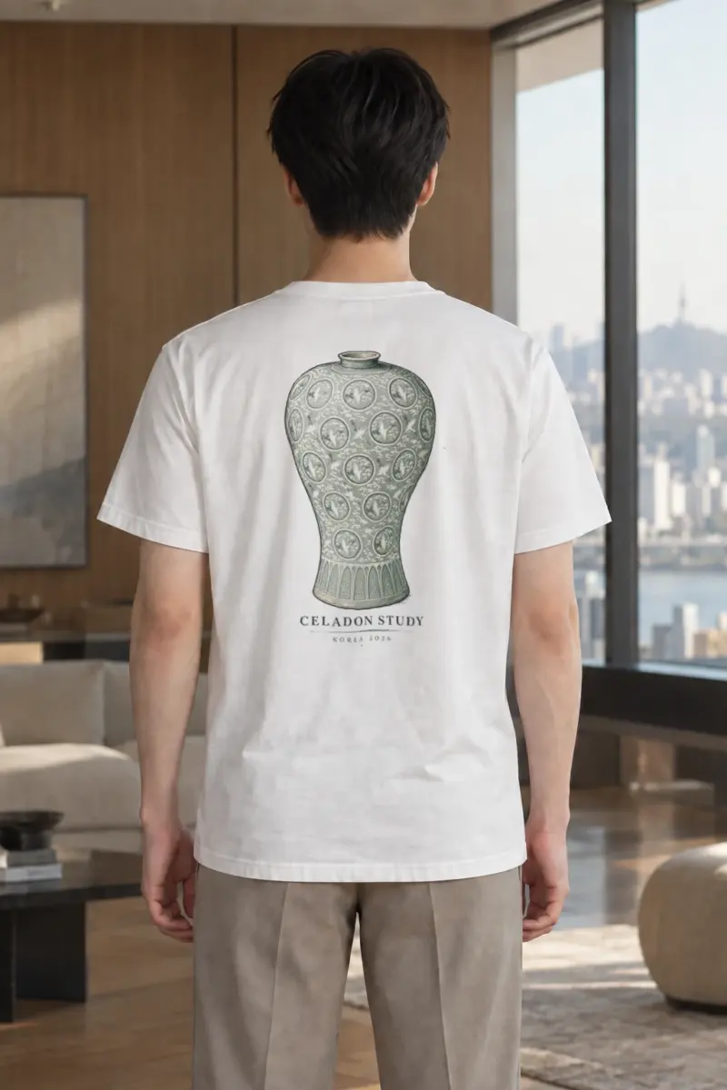 "Celadon Study" Heavyweight Unisex Crewneck T-shirt | Gildan 5000