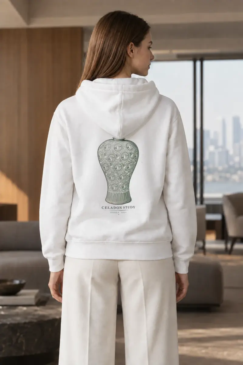 "Celadon Study Korea" Heavy Blend Unisex Pullover Hoodie | Gildan 18500