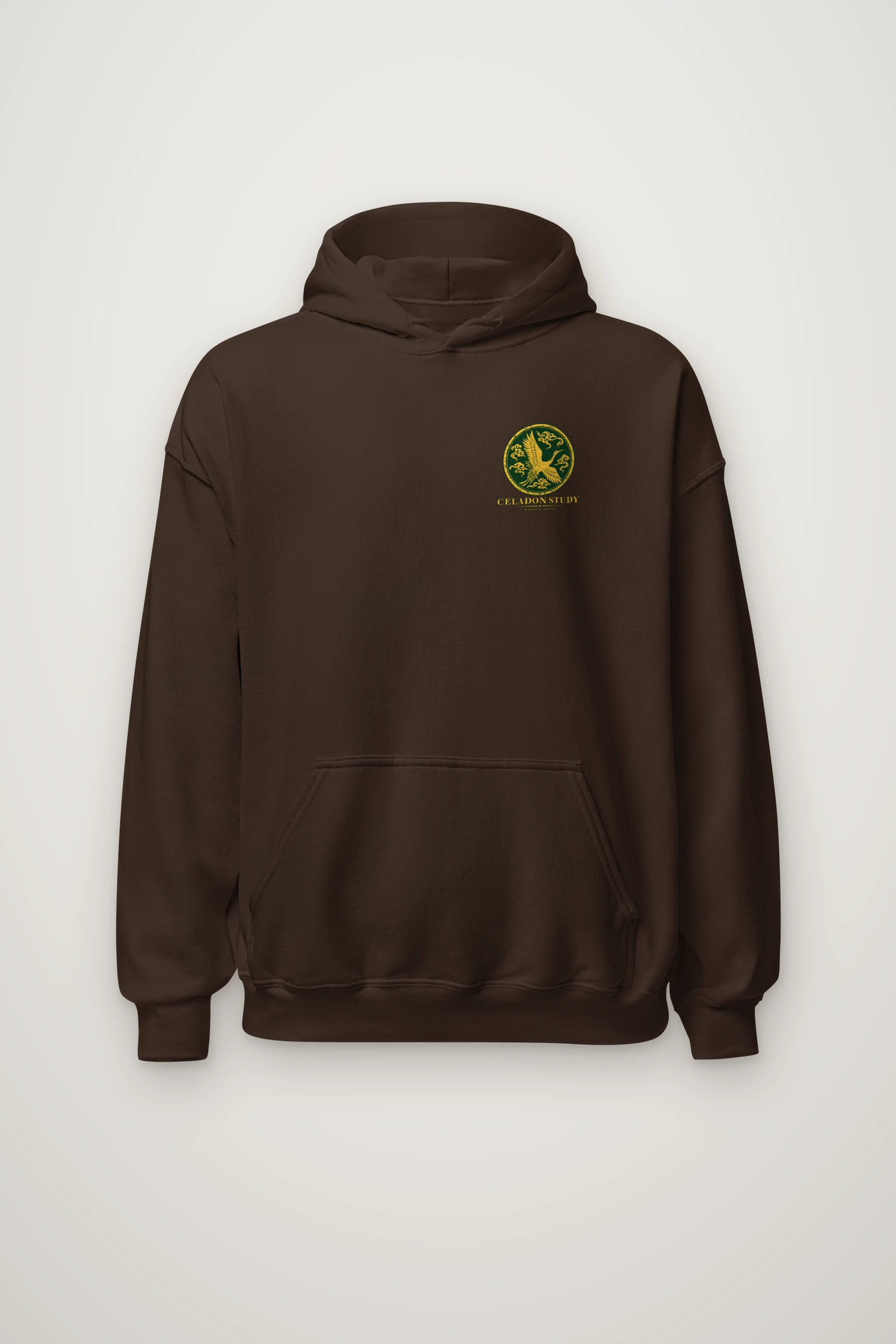 "Celadon Crane Harmony" Heavy Blend Unisex Pullover Hoodie