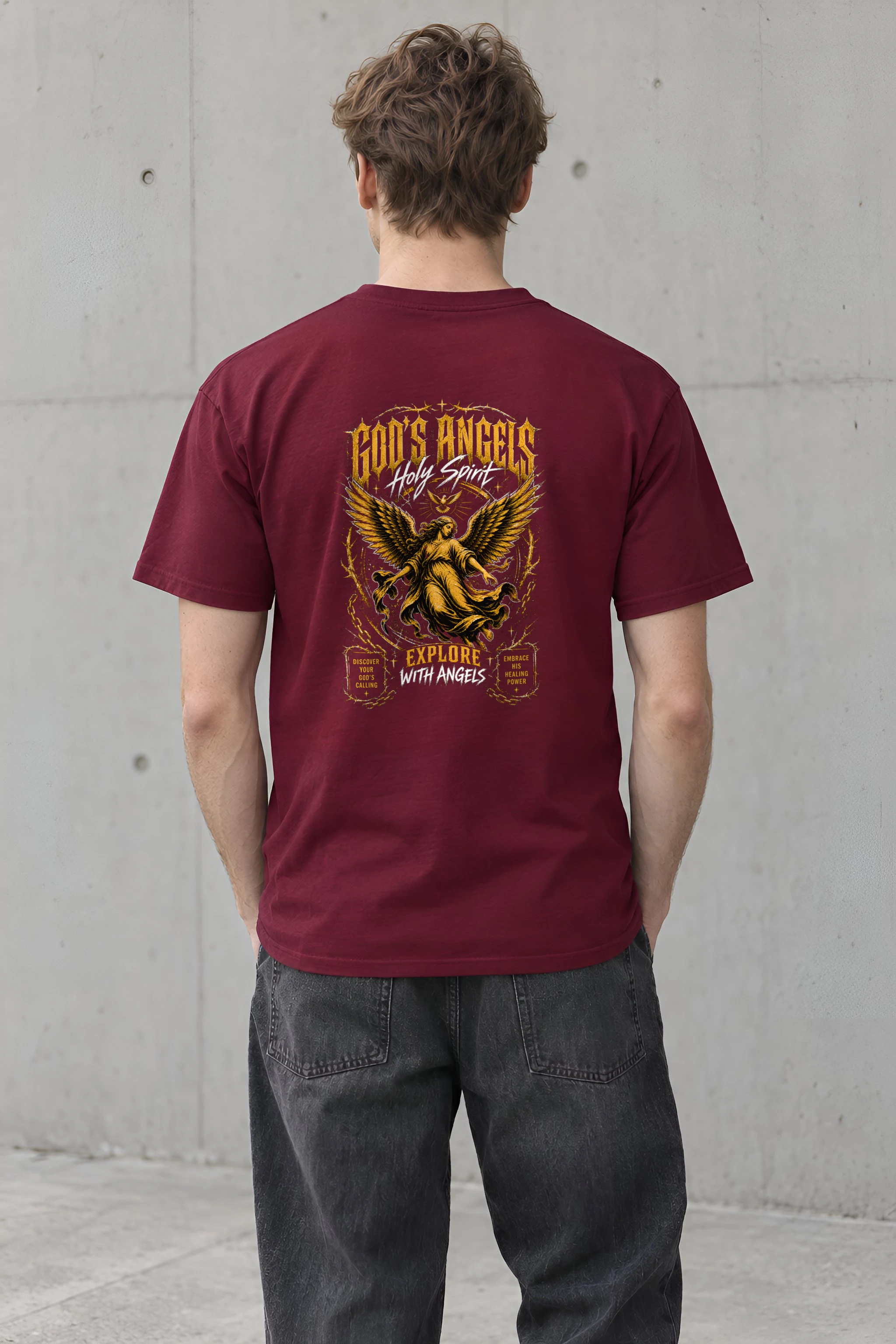 "Celestial Calling" Heavyweight Unisex Crewneck T-shirt