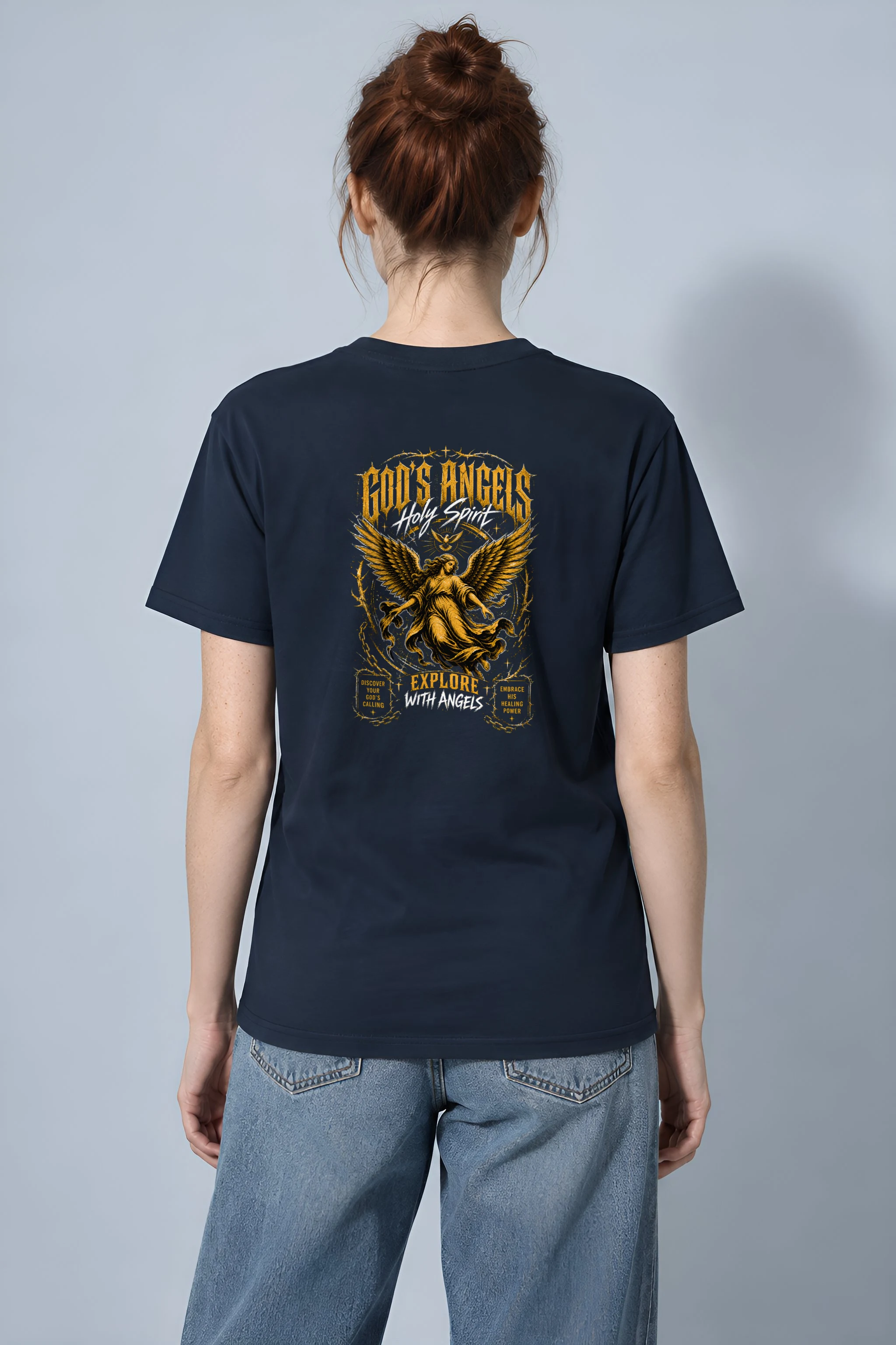 "Celestial Calling" Heavyweight Unisex Crewneck T-shirt