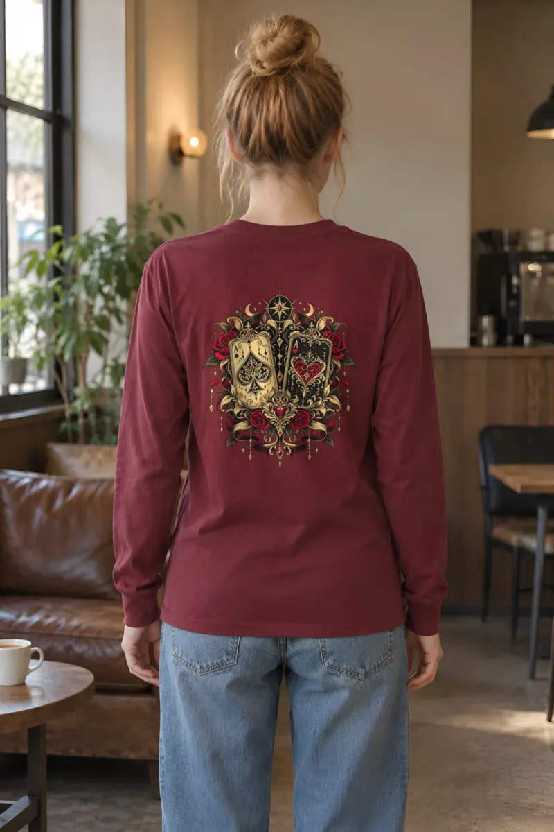 "Celestial Card Roses" Unisex Longsleeve T-shirt