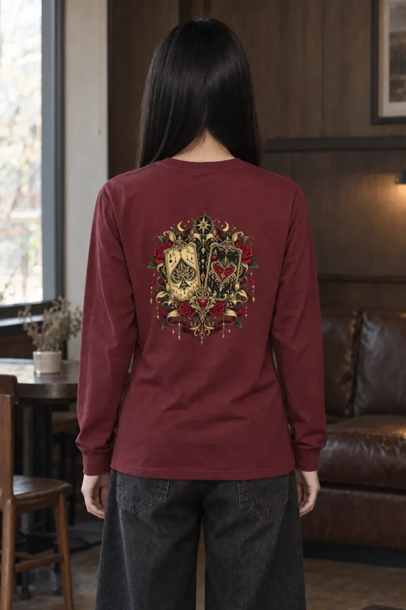 "Celestial Card Roses" Unisex Longsleeve T-shirt
