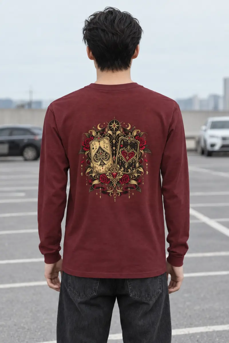 "Celestial Card Roses" Unisex Longsleeve T-shirt