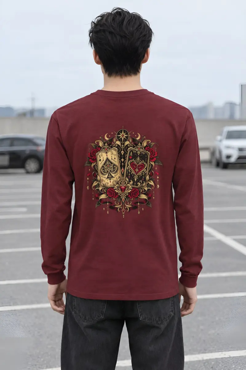 "Celestial Card Roses" Unisex Longsleeve T-shirt