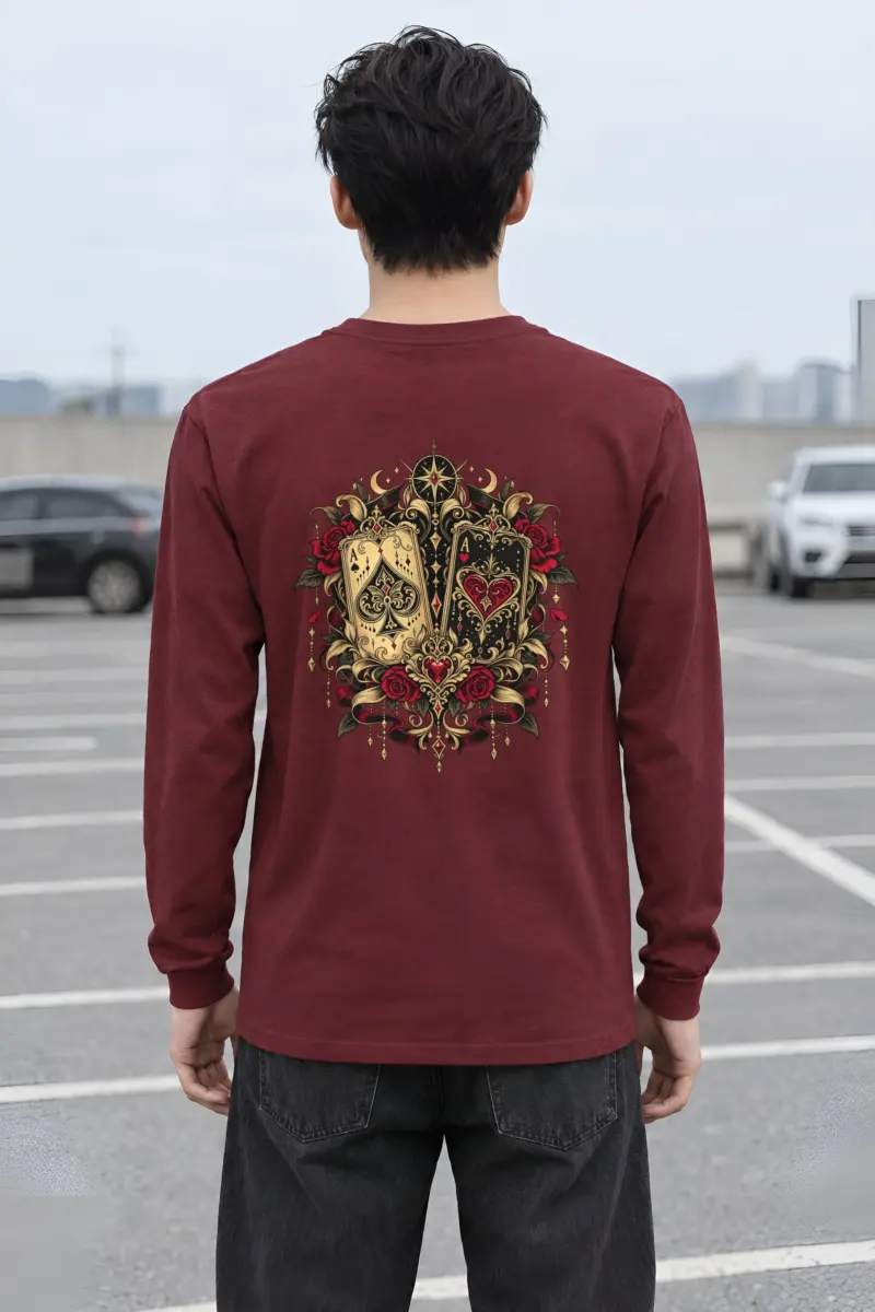 "Celestial Card Roses" Unisex Longsleeve T-shirt