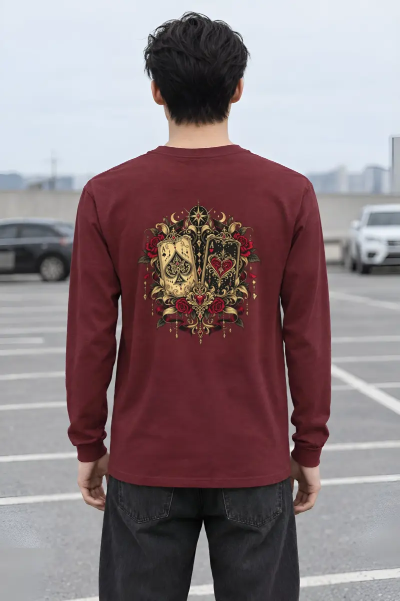"Celestial Card Roses" Unisex Longsleeve T-shirt