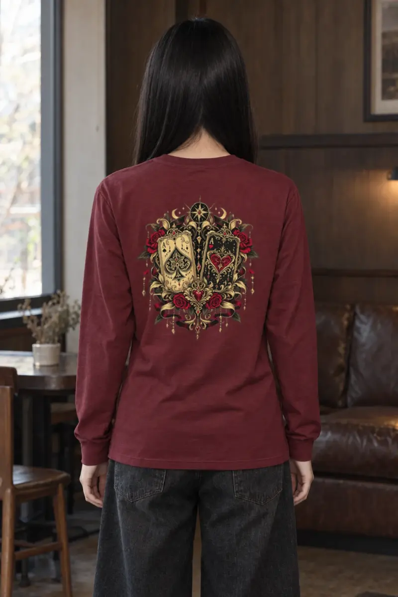 "Celestial Card Roses" Unisex Longsleeve T-shirt
