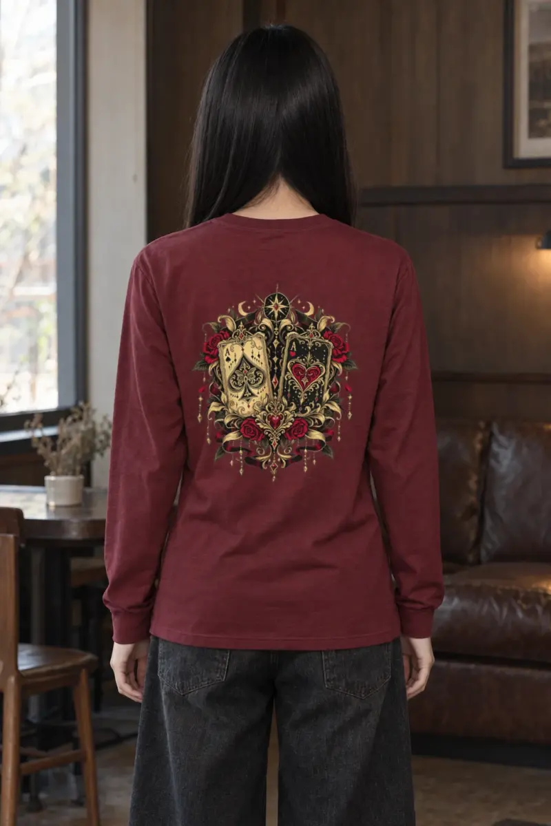 "Celestial Card Roses" Unisex Longsleeve T-shirt