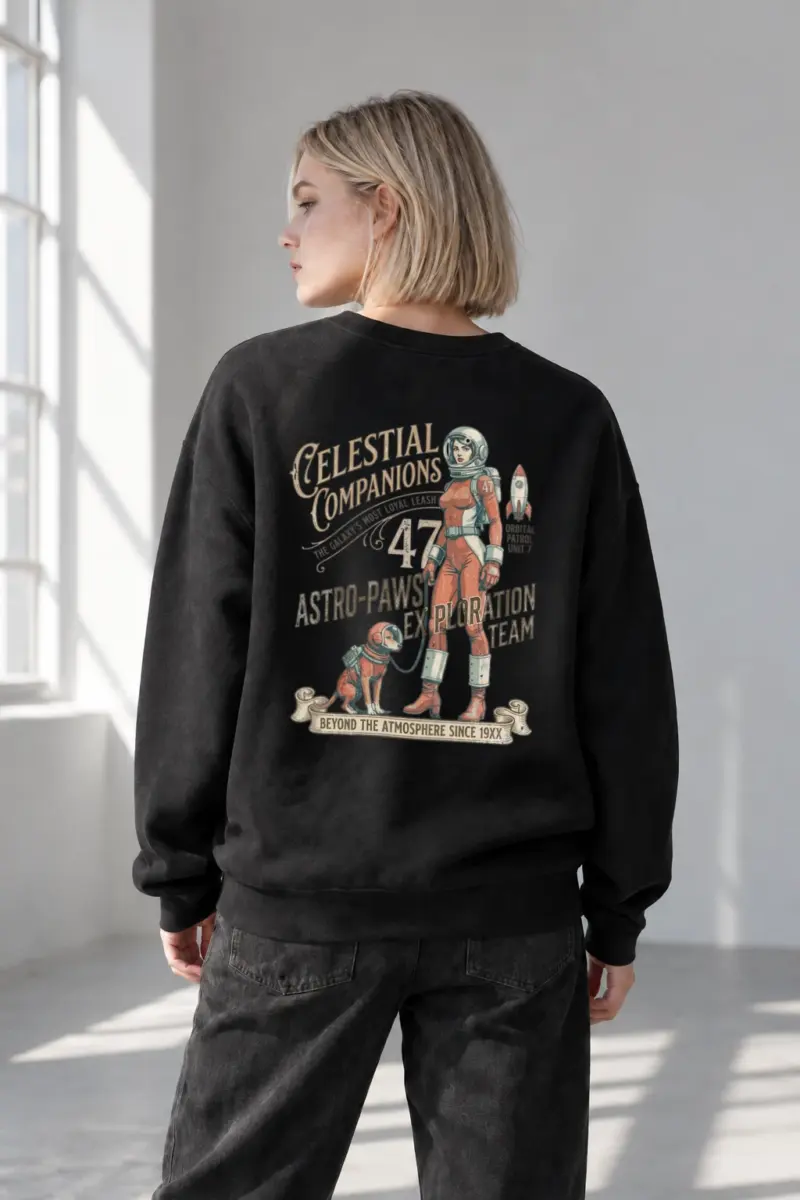 "Celestial Companions" Heavy Blend Unisex Crewneck Sweatshirt | Gildan 18000