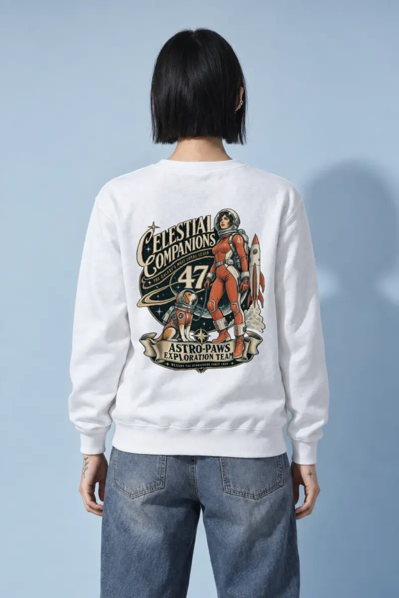 "Celestial Companions" Heavy Blend Unisex Crewneck Sweatshirt