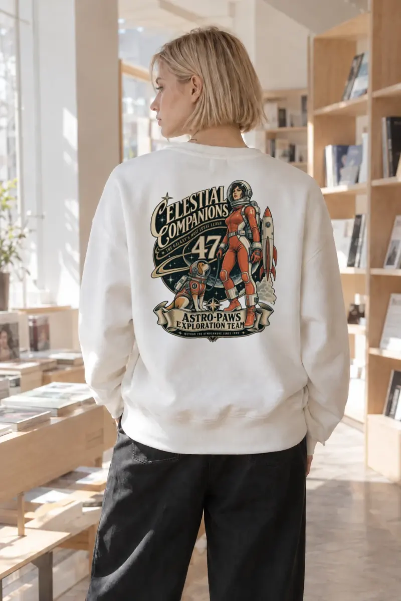 "Celestial Companions" Heavy Blend Unisex Crewneck Sweatshirt | Gildan 18000